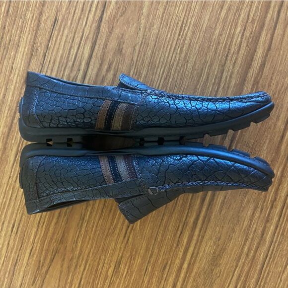 Geox - Black Leather Respira Driving Loafers Shoes - Men's size EU 40 / US  7 - Picture 3 of 9